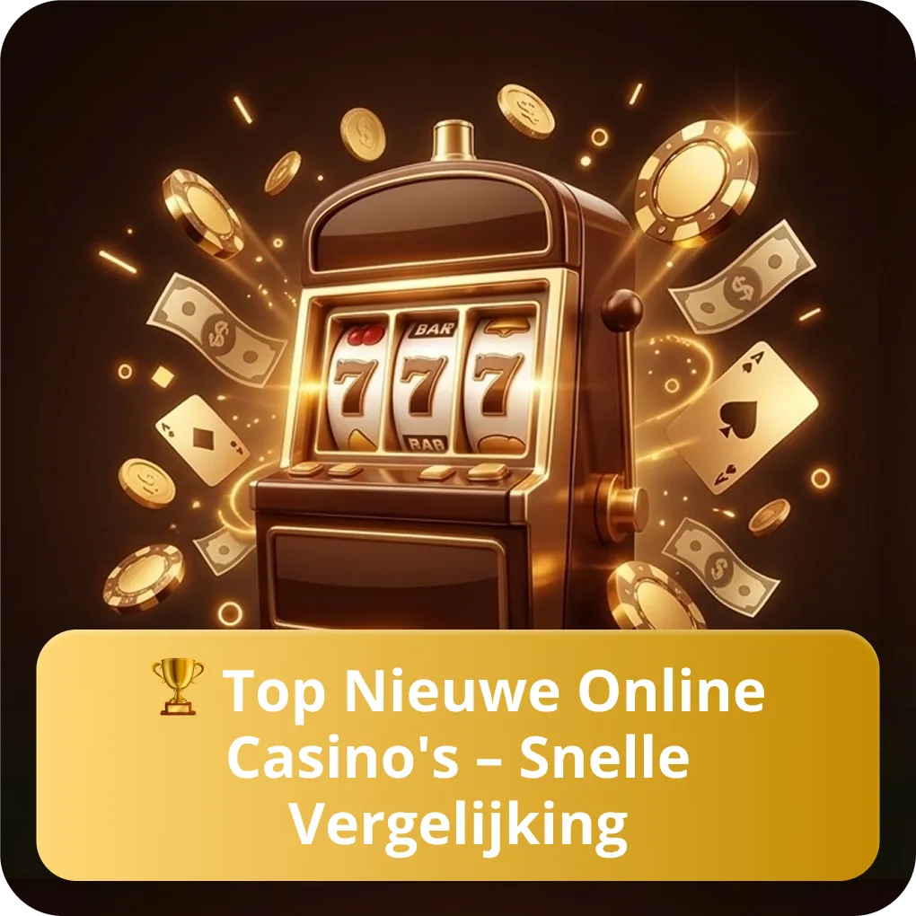 Top nieuwe online casino's — vergelijking nieuwe online casino België 2026